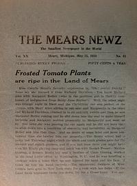 Page 1 of Frosted Tomato Plants are ripe in the Land of Mears