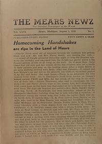 Page 1 of Homecoming Handshakes are ripe in the Land of Mears