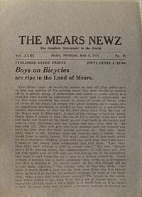Page 1 of Boys on Bicycles are ripe in the Land of Mears .