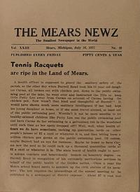 Page 1 of Tennis Racquets are ripe in the Land of Mears .
